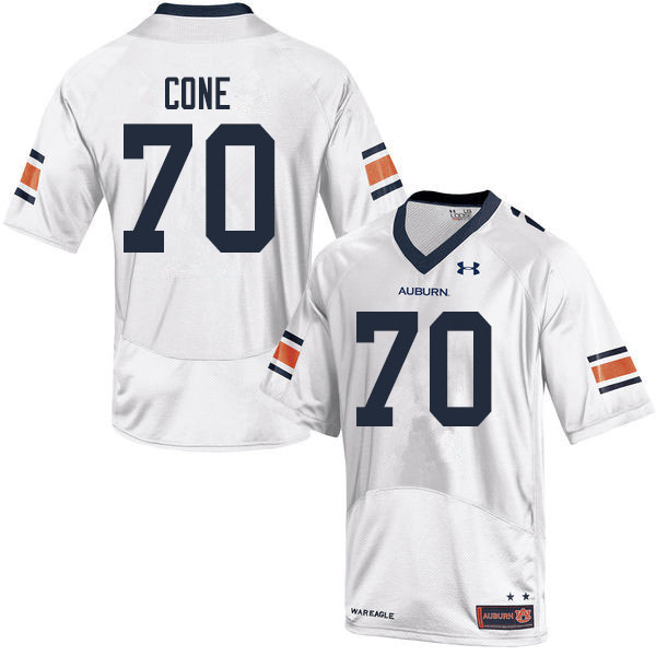 Men #70 Michael Cone Auburn Tigers College Football Jerseys Sale-White - Click Image to Close